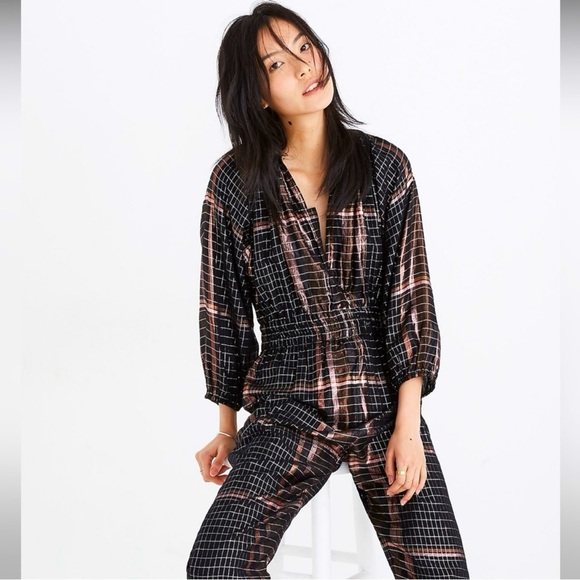 Apiece Apart Quincy Metallic Jumpsuit Onesie Formal Party Mobwife - Picture 4 of 16